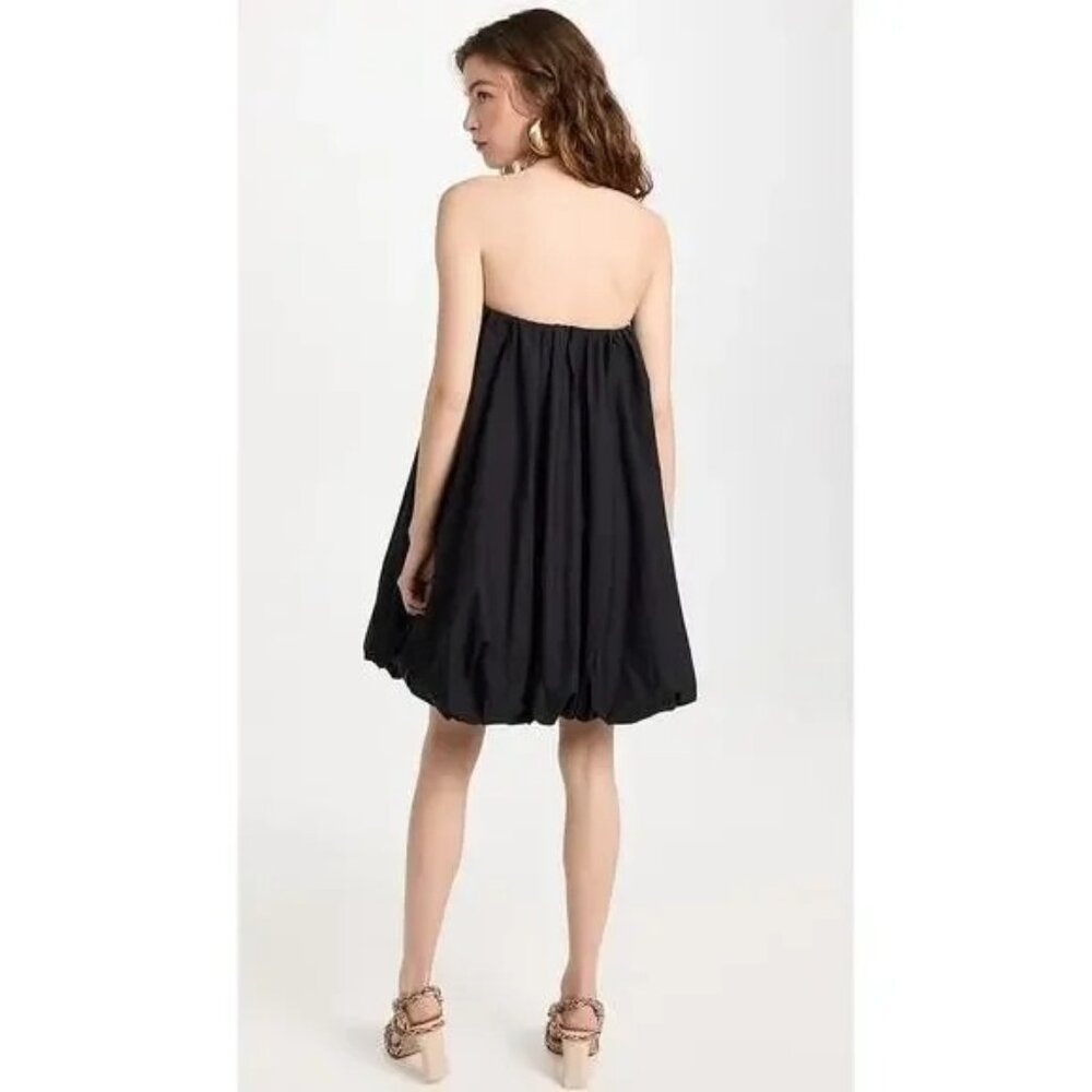 🆕ULLA JOHNSON Polline Bubble Hem Mini Dress Cotton Black 6 - Picture 5 of 13